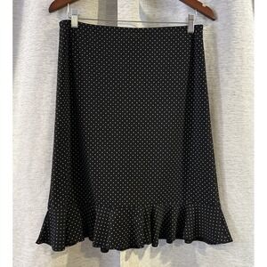 VTG Y2K KC Stevens Polka Dot Ruffle Skirt Petite Med